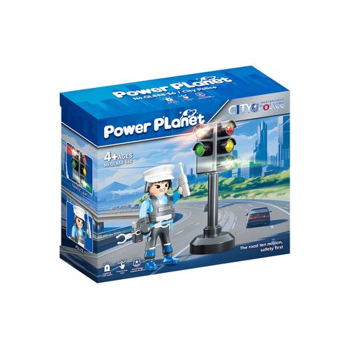 שוטרים עם רמזור לבחירה מתוך 4 דמויות POWER PLANET