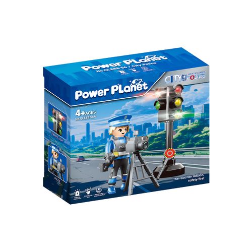 שוטרים עם רמזור לבחירה מתוך 4 דמויות POWER PLANET