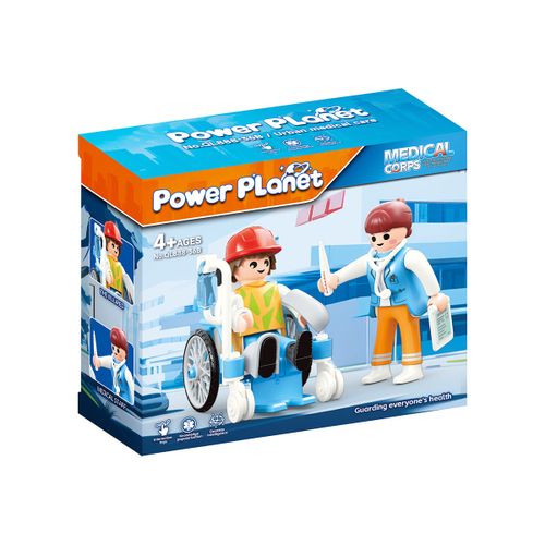 רופאים עם מטופל בכסא גלגלים לבחירה מתוך 4 דמויות POWER PLANET