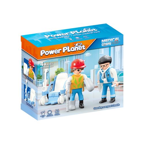 רופאים עם מטופל בכסא גלגלים לבחירה מתוך 4 דמויות POWER PLANET