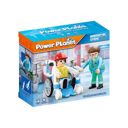 רופאים עם מטופל בכסא גלגלים לבחירה מתוך 4 דמויות POWER PLANET
