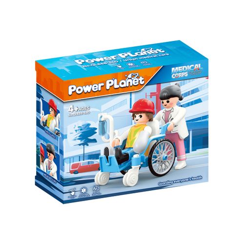 רופאים עם מטופל בכסא גלגלים לבחירה מתוך 4 דמויות POWER PLANET