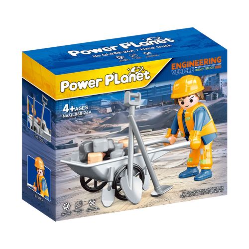 פועלי בנין עם מריצה לבחירה מתוך 4 דמויות POWER PLANET