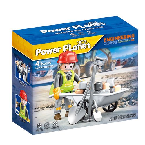 פועלי בנין עם מריצה לבחירה מתוך 4 דמויות POWER PLANET