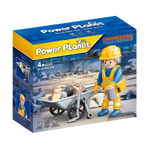 פועלי בנין עם מריצה לבחירה מתוך 4 דמויות POWER PLANET