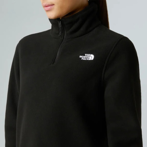 פליס נשים בצבע שחור רבע רוכסן GLACIER 1/4 ZIP מבית THE NORTH FACE