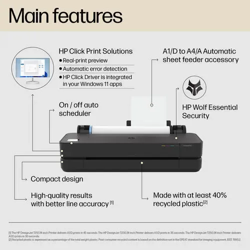 פלוטר שולחני HP DesignJet T230 24 5HB07D