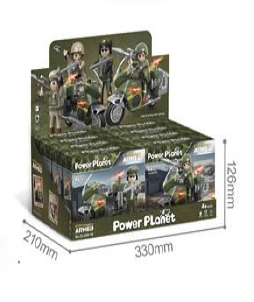 אופנוע צבאי לבחירה מתוך 4 דמויות POWER PLANET