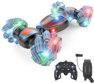 מכונית פעלולים נטענת SLIDER WORM עם שליטה כפולה ואורות צבעוניים