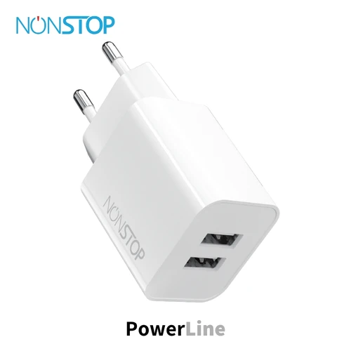 מטען קיר 2 יציאות NONSTOP PowerLine 15W USB 