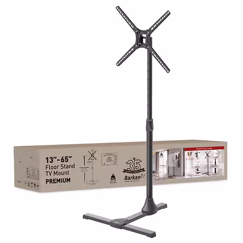 BARKAN FS310T Floor Stand TV Mount - Tilt & Height Adjustment