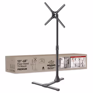 BARKAN FS310T Floor Stand TV Mount - Tilt & Height Adjustment