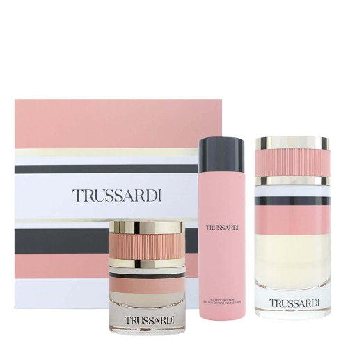 Trussardi Feminine Gift Set 90ML EDP + 200ML Body Emulsion + 30ML Hair Mist מארז טרוסארדי פמנין לאישה