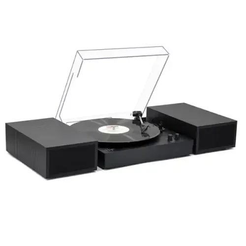 פטיפון אלחוטי עם רמקולי סטריאו מדפיים דגם Berry מבית Harper