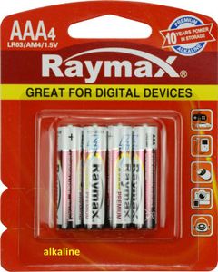4 סוללות אלקליין AAA עם אחריות ל 10 שנים
