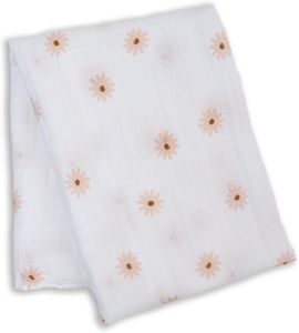 חיתול תינוק /  שמיכת עיטוף מעוצבת 100% כותנה 100X100 ס"מ - חרציות