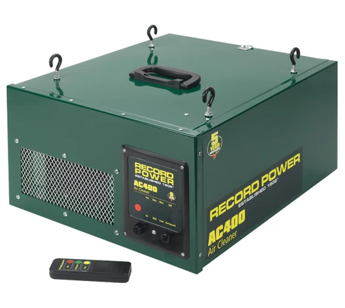 פילטר אוויר דו־שלבי לסדנה עם שלט וטיימר – Record Power AC400