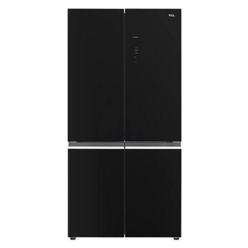 מקרר 4 דלתות 600 ליטר TCL C780CDBG זכוכית שחורה טי סי אל