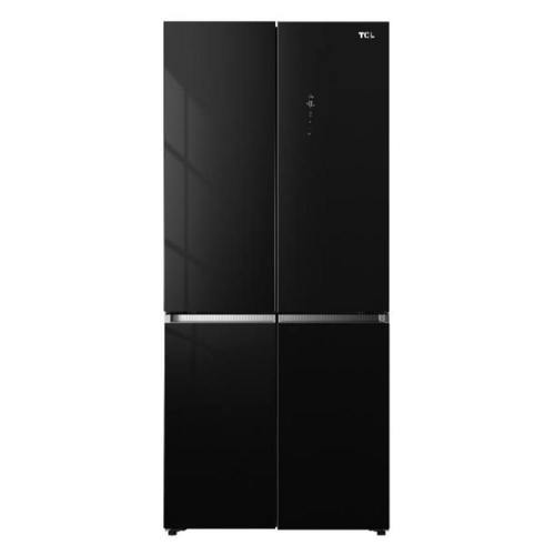 מקרר 4 דלתות 521 ליטר TCL C635CDBG זכוכית שחורה טי סי אל