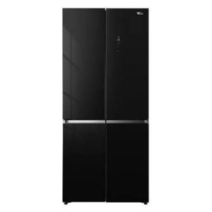 מקרר 4 דלתות 521 ליטר TCL C635CDBG זכוכית שחורה טי סי אל