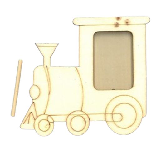 יצירה מסגרת רכבת מעץ עם מקום לתמונה