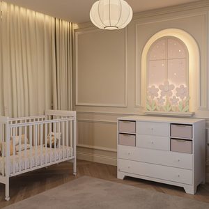 חדר לתינוק ולילד סנטוריני סלסלאות לבן - טריקה שקטה 
