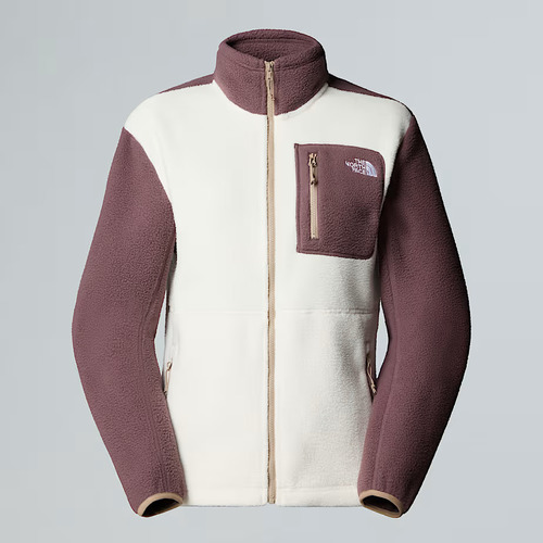 ג'קט פליז רוכסן מלא לנשים בצבע סגול לבן The North Face YUMIORI FULL-ZIP 
