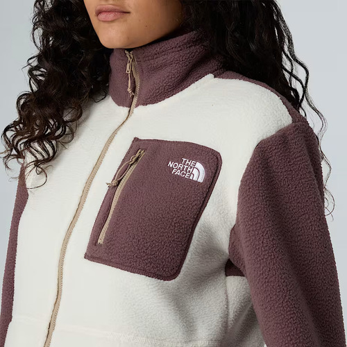 ג'קט פליז רוכסן מלא לנשים בצבע סגול לבן The North Face YUMIORI FULL-ZIP 