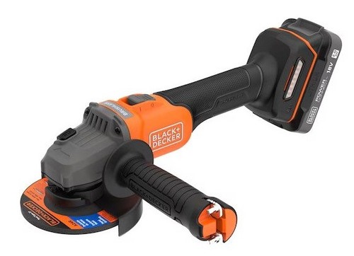 מטחנת זווית נטענת Black+Decker BCG6L8D1S-QW