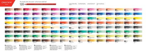 ערכה יוקרתית של 120 עפרונות אקוורל CARAND'ACHE SUPRACOLOR AQUARELLE במזוודת עץ