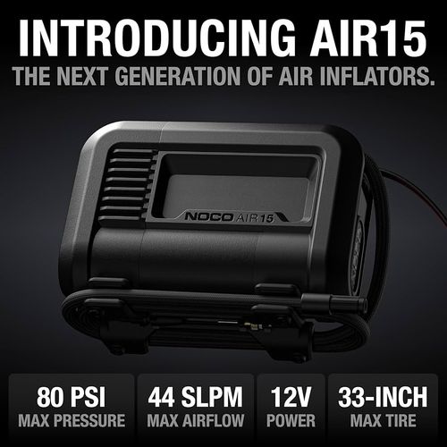נוקו NOCO AIR 15 - מדחס אויר 12V דיגיטלי עד 80PSI, חיבור מצת מק”ט: 2080183 
