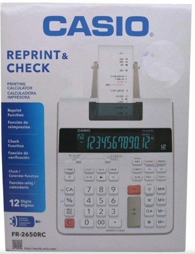 מכונת חישוב CASIO FR-2650RC ( לבנה)