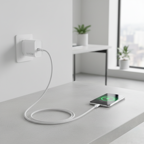 מטען קיר לבן NONSTOP PowerLine PD 20W USB-C