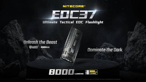 פנס יד הצפה טקטי נטען 8000 לומן EDC37 למרחק 420 מ' Nitecore