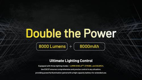פנס יד הצפה טקטי נטען 8000 לומן EDC37 למרחק 420 מ' Nitecore