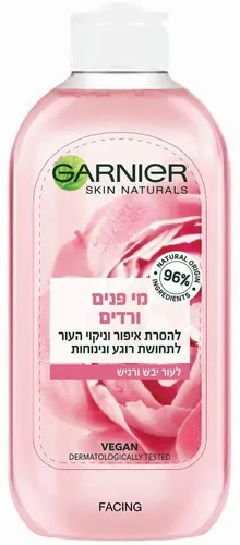 גרנייה מי פנים ורדים לעור יבש ורגיש 200 מ