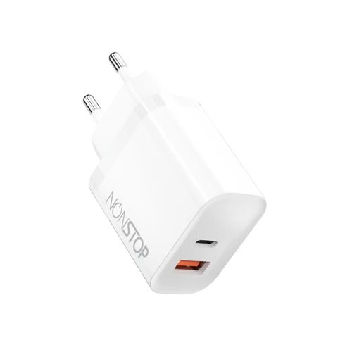 מטען קיר לבן 2 יציאות NONTOP PowerLine PD 25W 