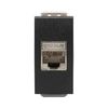  שקע מחשב מסוכך RJ45 CAT6A FTP, שחור מט 1M ניסקו סוויץ' 