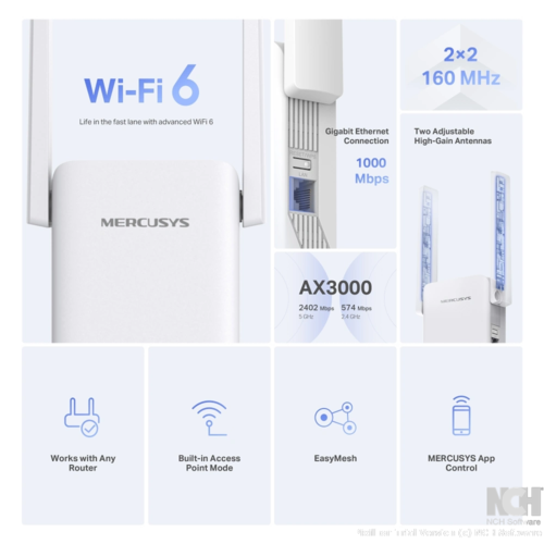 ME80X AX3000 Wi-Fi 6 מבית MERCUSYS