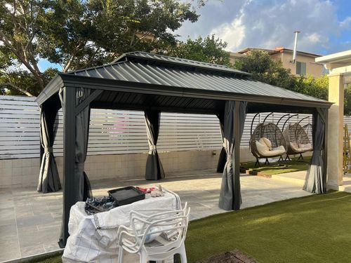 גזיבו פרינסס 3X4.25  XL גג אלומיניום 