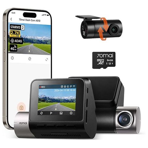 מצלמת רכב חכמה דו-כיוונית Dash Cam A510-1