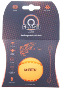 משחק לכלב כדור נטען עם אור - M-Pet Flash LED Ball