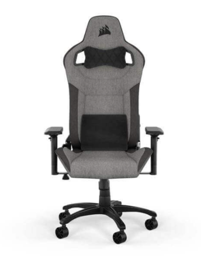 כיסא גיימינג CORSAIR T3 RUSH בד אפור פחם עם עיצוב מודרני