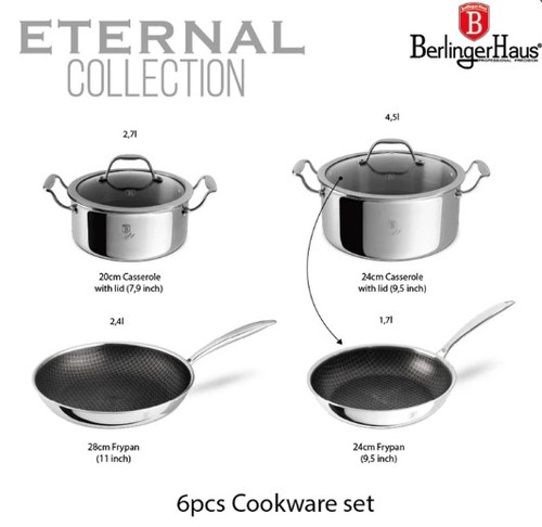 מארז סירים ומחבתות היברידי Berlinger Haus Eternal BH-8517