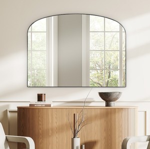 מראה חצי עגולה שחור 