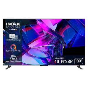טלויזיה חכמה Hisense 100" Smart 4K QLED 100U72KQ Mini LED TV הייסנס