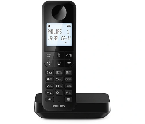 טלפון אלחוטי בעברית Philips פיליפס D2701B/25