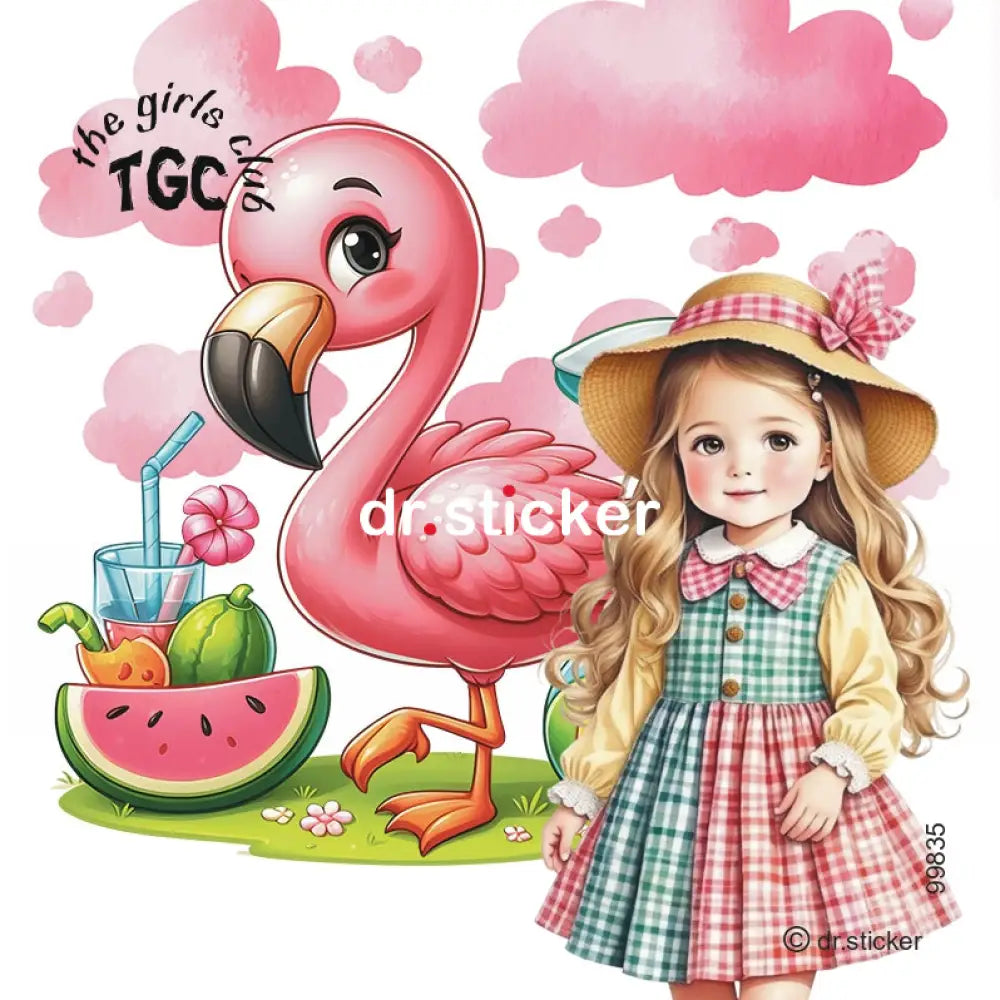 גליל מדבקות ד"ר סטיקר - מועדון הילדות - פלמינגו