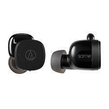 אוזניות שחורות AUDIO TECHNICA ATH-SQ1TWBK IN-EAR BLUETOOTH