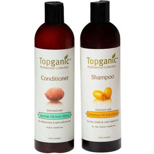 שמפו + מרכך אובליפיחה TOPGANIC לשיער דק, שביר וצבוע טופגניק 400 מ